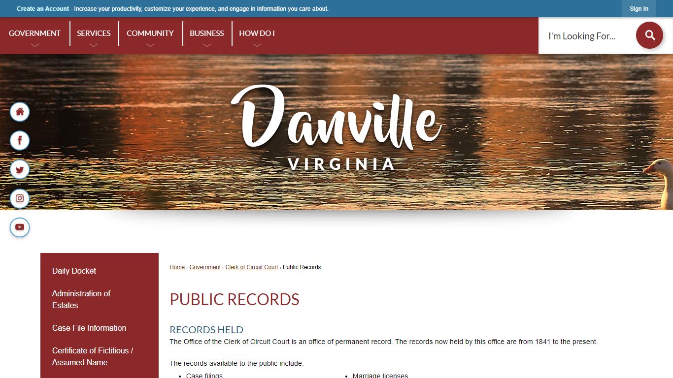 Public Records | Danville, VA - Official Website